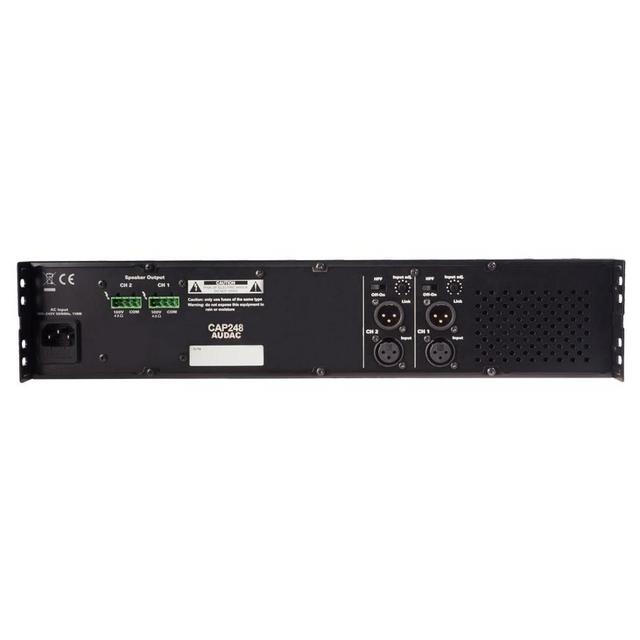 AUDAC CAP248 100V PA Amplifier 2-Channel 2 x 480W - thumbnail image 2