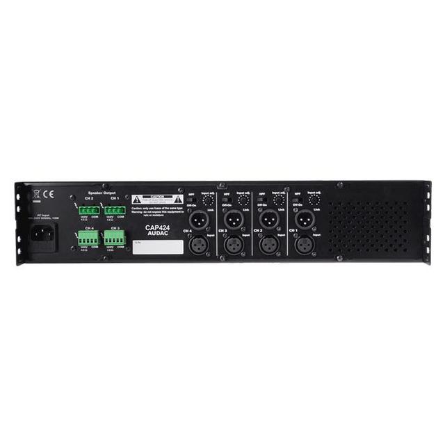 Audac CAP424 Quad Channel 100V Amplifier 4 X 240W - thumbnail image 2