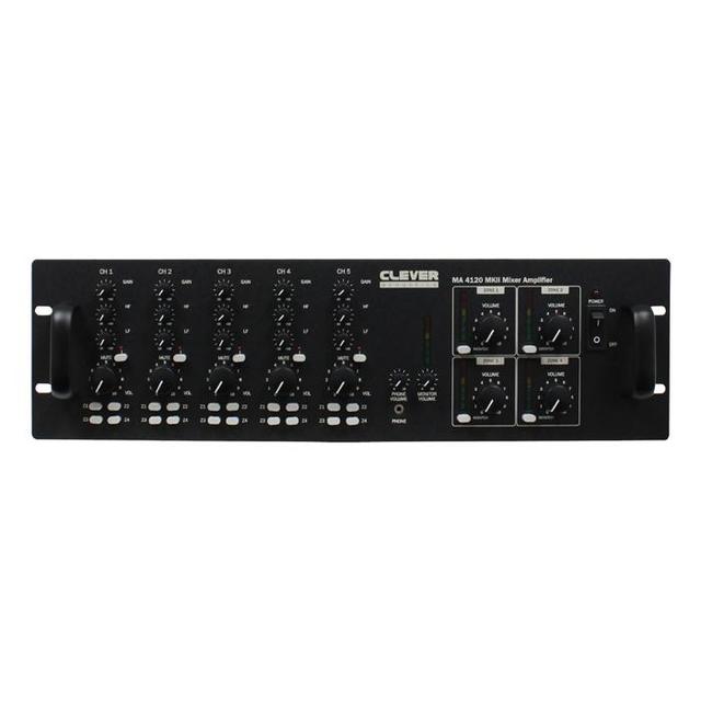 Clever Acoustics MA 4120 MKII 480W 4 Zone Mixer Amplifier - thumbnail image 2
