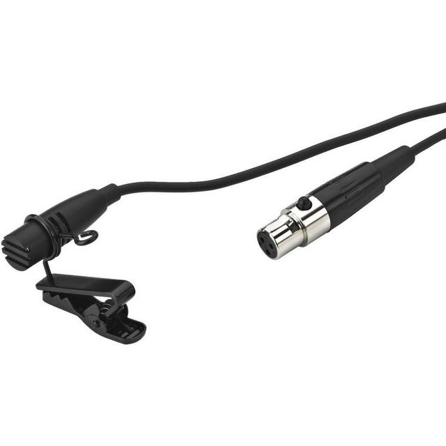 IMG Stageline ECM-402L Electret Tie Clip Microphone 3-Pole Mini XLR Black