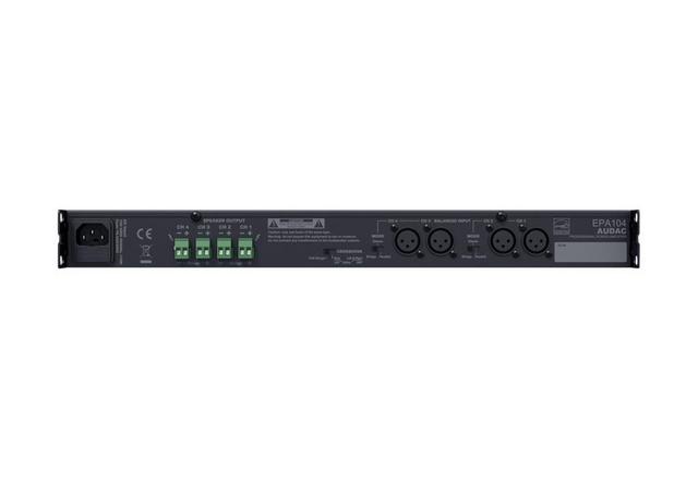 Audac EPA104 Quad Channel D-Class Amplifier 4 x 100W - thumbnail image 2