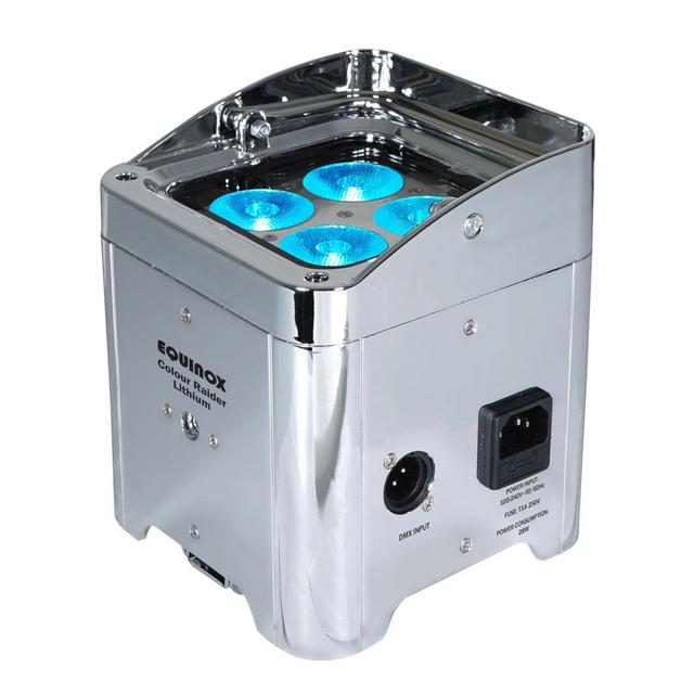 Colour Raider Lithium Battery Uplighter Pack (Chrome Housing) - thumbnail image 2