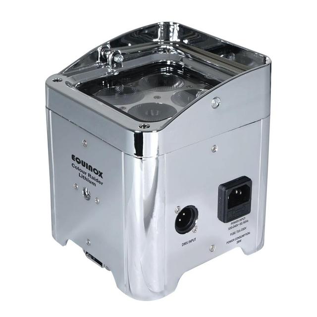 Colour Raider Lithium Battery Uplighter Pack (Chrome Housing) - thumbnail image 3