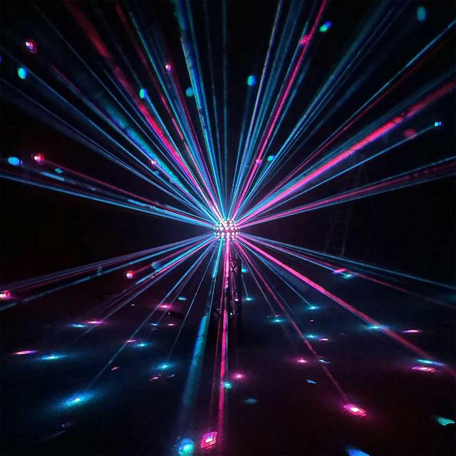 Equinox Asteroid LED Mirror Ball Effect - White Housing - thumbnail image 11
