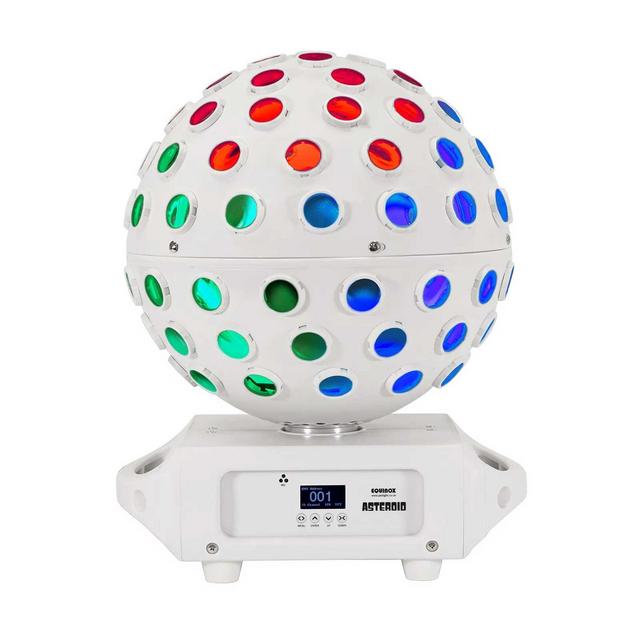 Equinox Asteroid LED Mirror Ball Effect - White Housing - thumbnail image 7