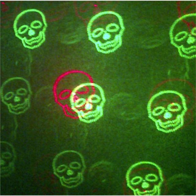 Red And Green Halloween Rotating Skull Gobo - thumbnail image 3