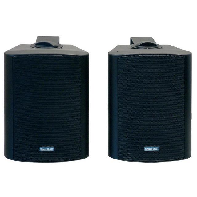 Soundlab Black 2 x 30 W 130 mm Powered Speakers With Mounting Brackets - thumbnail image 2