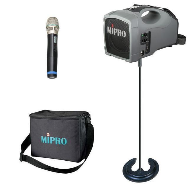 MA-101G Portable PA System + Handheld Mic, Stand and Case - 5.8GHz