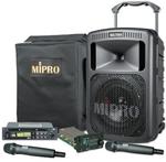 MiPro MA-708 120W Portable PA with CD & 2 x Handheld Wireless Mics