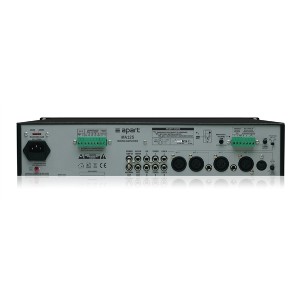 APart Audio MA 125 100V Mixer PA Amplifier 125W - thumbnail image 2