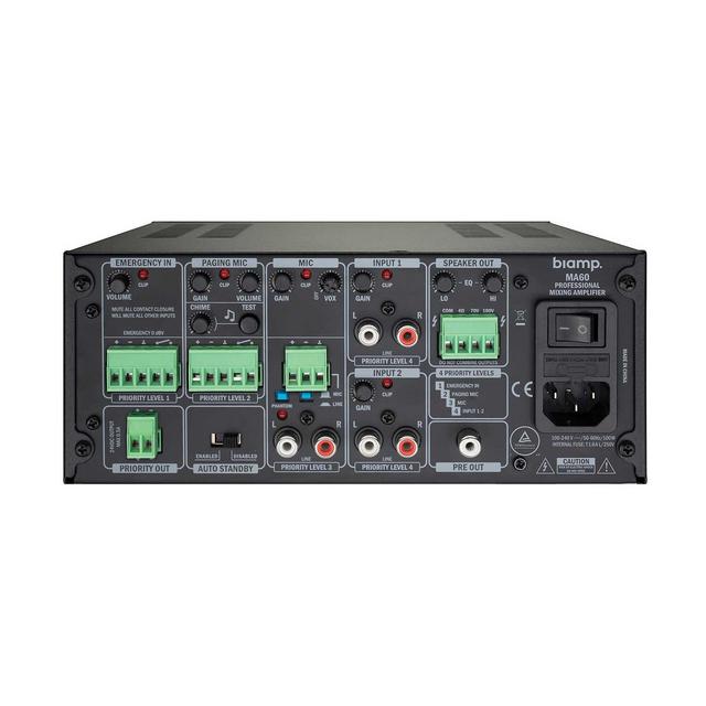Apart Audio MA 60 100V Mixer Amplifier 60W - thumbnail image 2