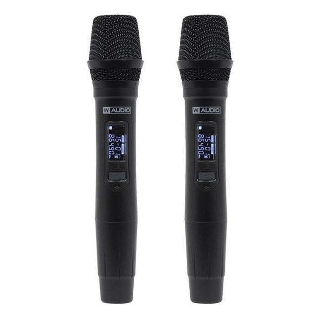 W Audio DM 800H Twin Handheld UHF Wireless Microphone System - thumbnail image 4