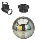 30cm Mirror Ball with Motor and LED Spot Light