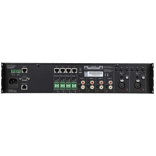 Audac MTX48 4-Zone Audio Matrix Smart Phone Controllable - thumbnail image 2