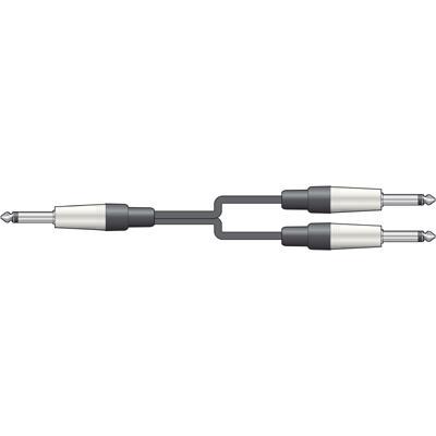 6.3mm Mono Jack to 2 x 6.3mm Mono Jack Lead