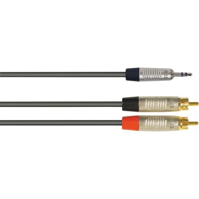High Quality 3.5mm Stereo Jack to 2 x RCA Lead - thumbnail image 2