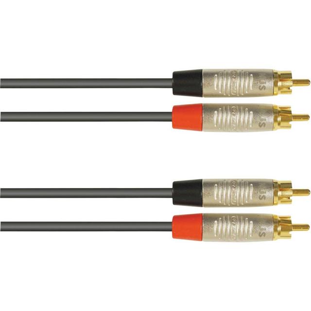 NJS 2 x RCA Phono to 2 x RCA Phono Plug Signal Cable - thumbnail image 3