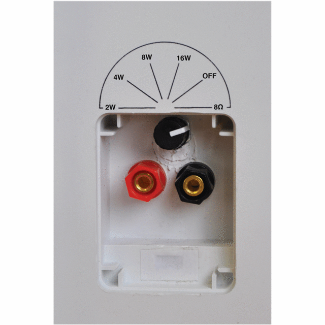 4" Wall Mount 100V Line and 8 Ohm Speaker - White - thumbnail image 2