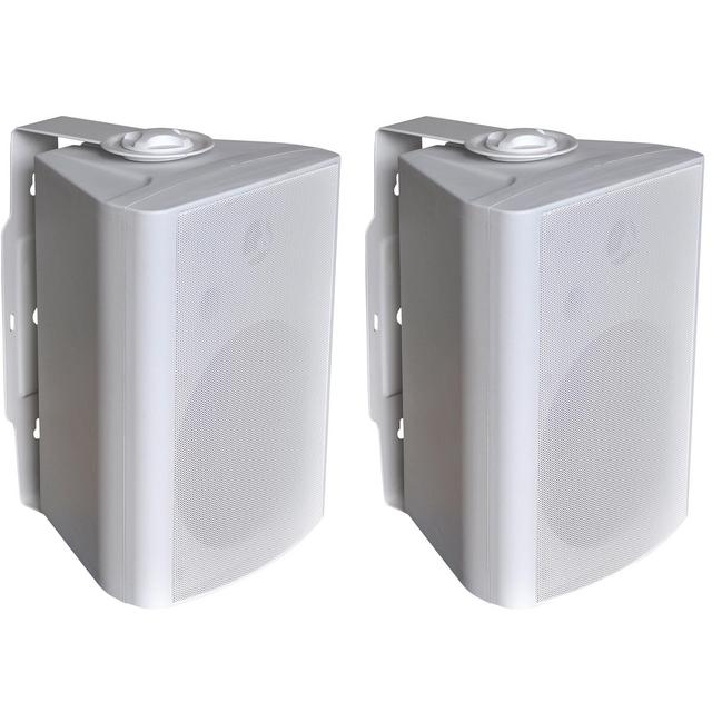 Pair of White 100V Line 50W Background Music Speakers