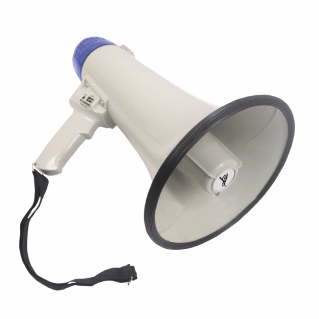 Eagle Hand Held Megaphone 20W with USB and SD Card Player Side View Angled