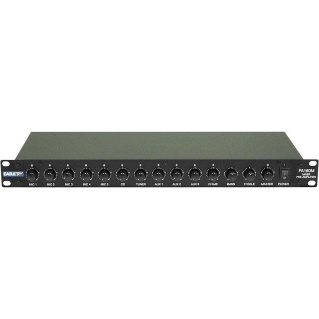 Eagle PA160M 11 Channel Rackmount PA Mixer 