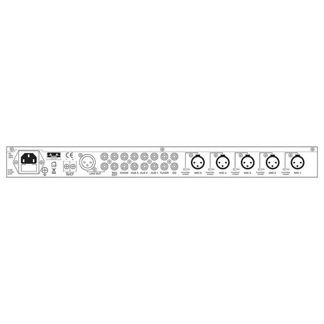 Eagle PA160M 11 Channel Rackmount PA Mixer  - thumbnail image 2