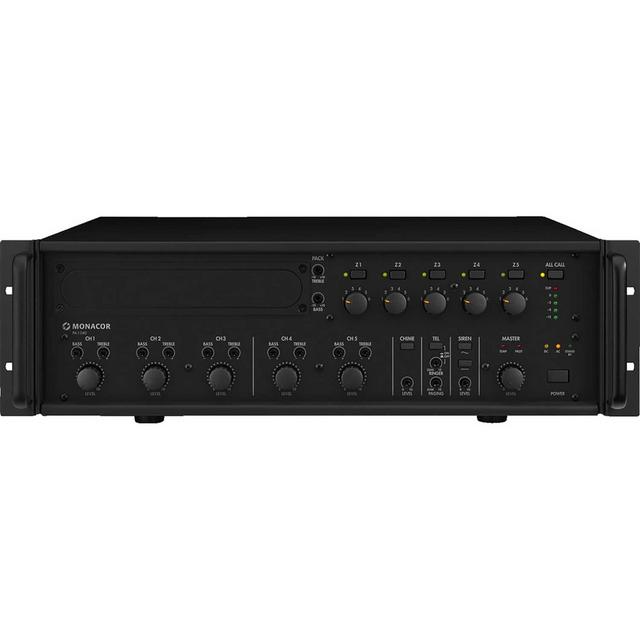 PA-1240 5-Zone Mono PA Mixing Power Amplifier 1 Channel x 240WRMS