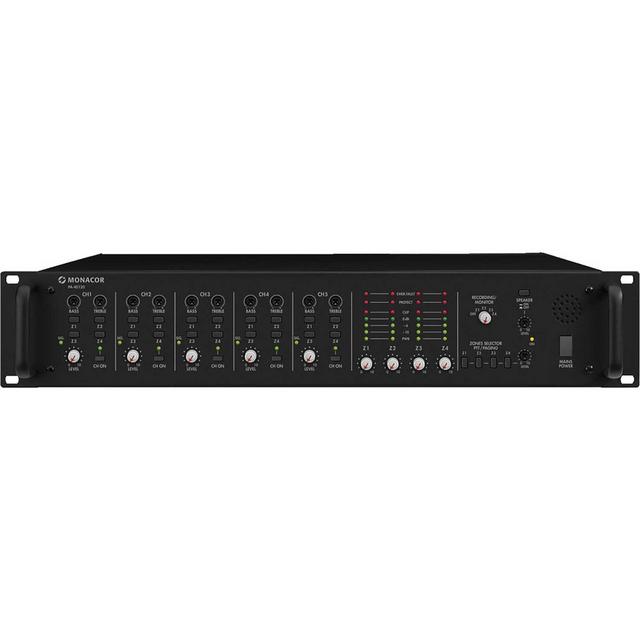 Monacor PA-40120 4-Zone PA Amplifier 4 x 120W