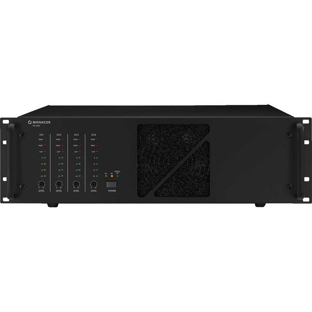 Monacor PA-4240 Power Amplifier 4 x 240w - 31V/50V/70V/100V