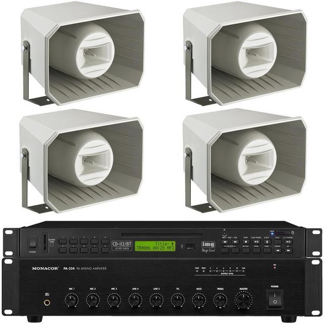 Bluetooth Complete PA System with 4 horn speakers