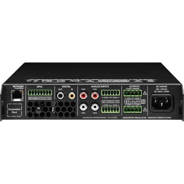 Monacor PA-4125DX 4 or 2 Zone Multifunctional Mixing Amplifier - thumbnail image 2