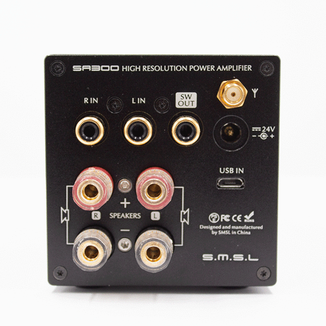 SMSL SA300 Hifi Amplifier USB Bluetooth 2 x 80W - Black  - thumbnail image 2