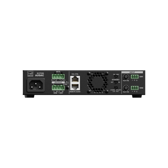Audac SCP250 Power Amplifier 2 x 500W @ 4 Ohm / 1 x 1000W @ 70/100V - thumbnail image 4