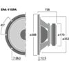 SPA-115PA 15" Bass-Midrange Speaker Diagram