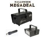 Halloween smoke machine, strobe and lighting megadeal pack