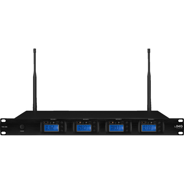 Quad Wireless Microphone System with 2 x Hand Held and 2 x Tie Clip - thumbnail image 2