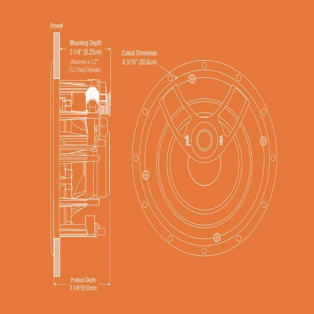 Polk Audio V60 - Dimensions