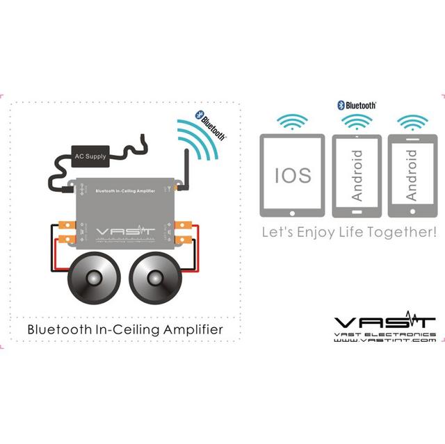 Long Range Bluetooth Amplifier 2 x 45W RMS 