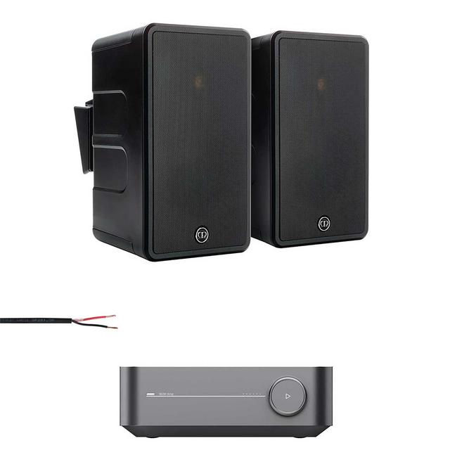 WiiM Amp with Monitor Audio Climate 60 Outdoor Speakers & 50M Burial Cable - thumbnail image 2