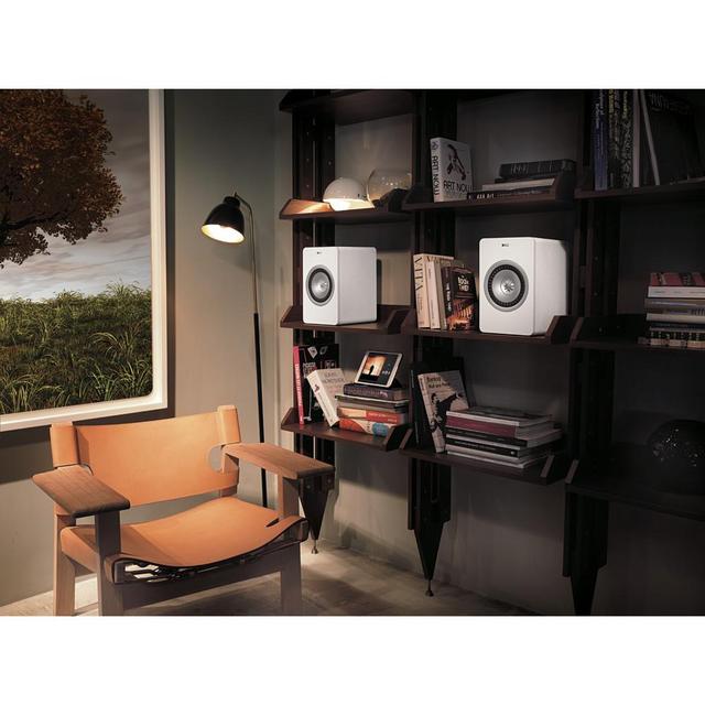 Kef X300 Wireless Active Speakers - Pair - White - thumbnail image 3