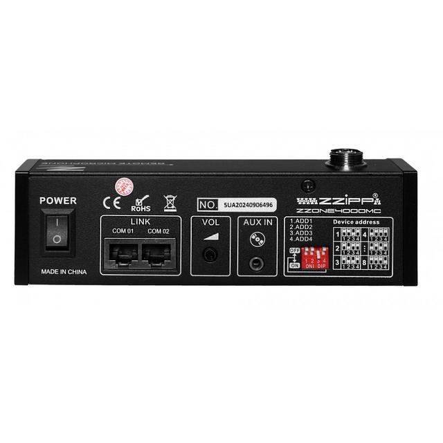 ZZiPP ZZONE4000MC 4-Zone Paging Mic for ZZONE4240PA - thumbnail image 4