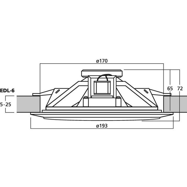 EDL-6 100V Ceiling Speaker 8W Tapping - thumbnail image 3