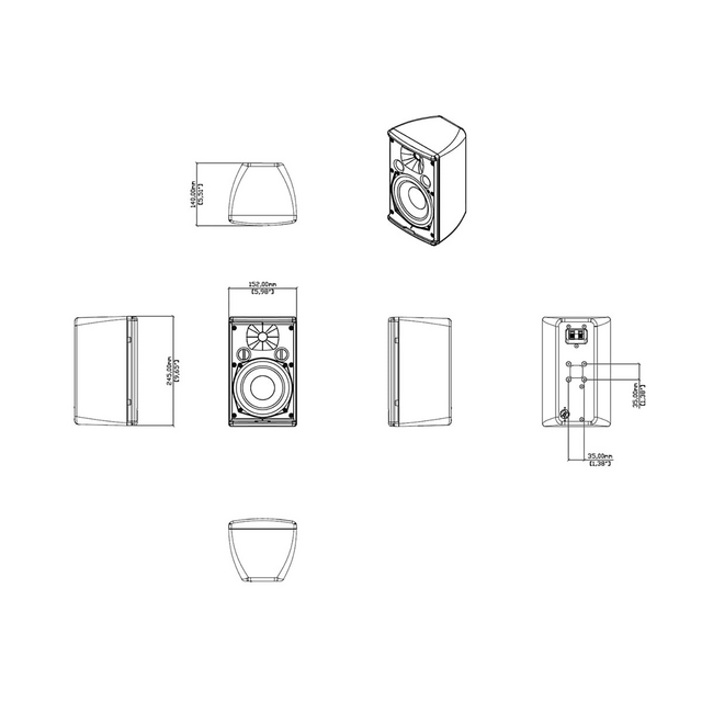 Martin Audio ADORN A55TW 5.25" 2-Way Speaker (White) with Wall Bracket - thumbnail image 3