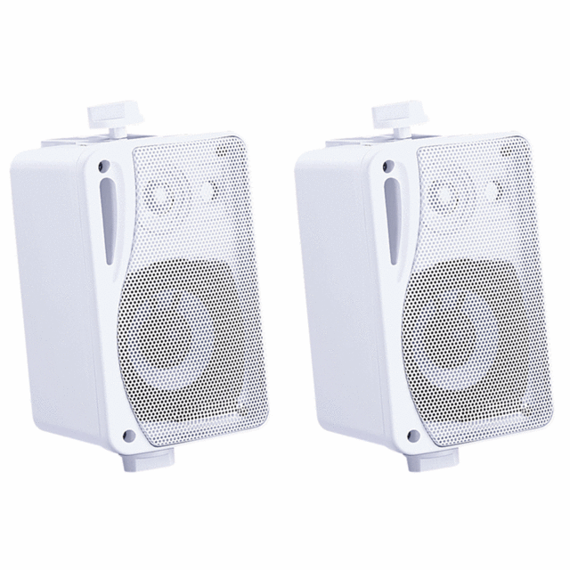 E-Audio 3-Way Wall Mounted Box Speaker 5.25" - Pair - thumbnail image 2