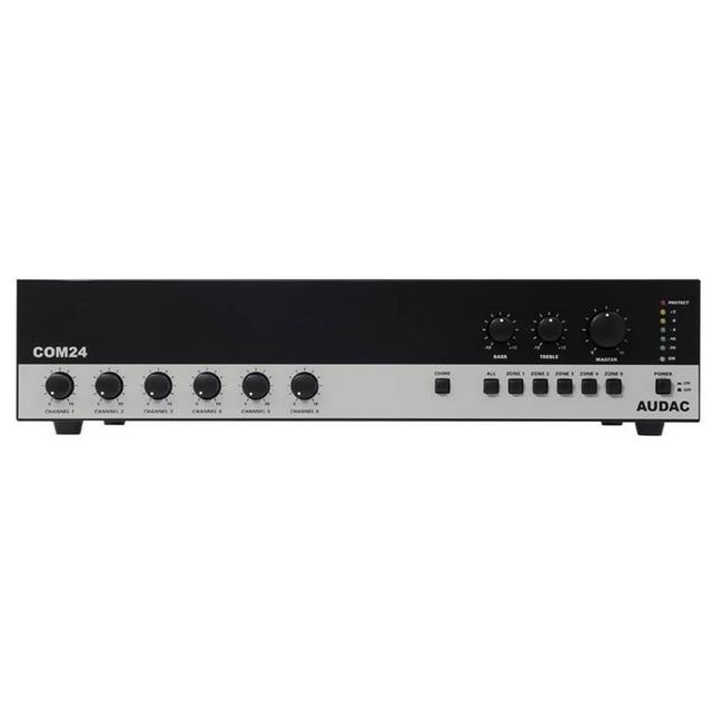 Audac COM24 5 Zone PA Amplifier 100V & 4 Ohm - 240W