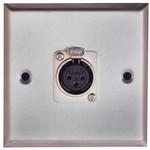 Silver AV Wall Plate with XLR Socket