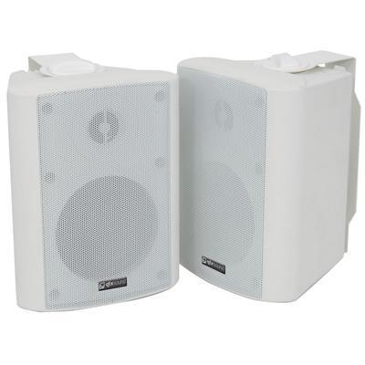 QTX 35W Stereo Background Speakers 4" (Pair) - Black or White - thumbnail image 1