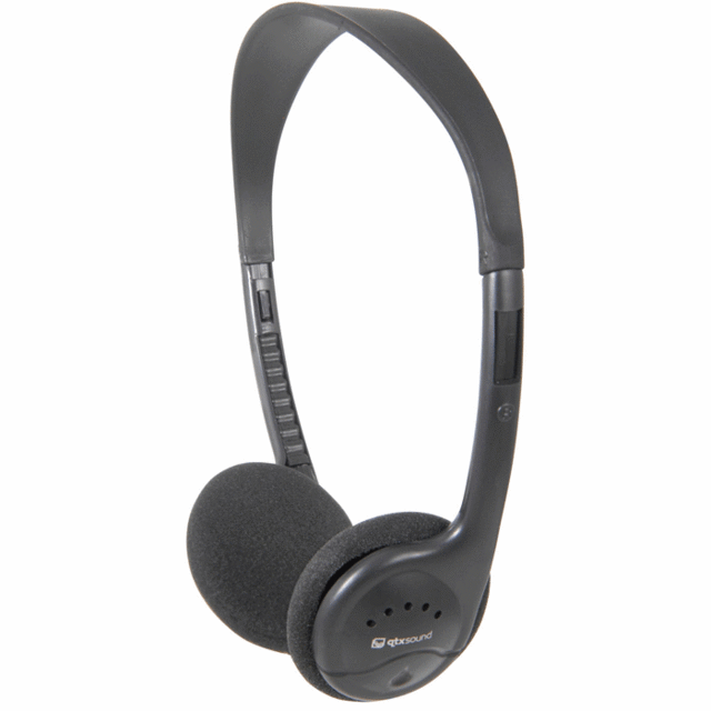 Stereo/Mono Switched Headphones Black - thumbnail image 1