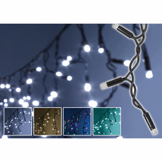 LED Icicle String Lights With 4 Various Colour Inserts - thumbnail image 1
