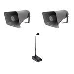 2 Zone Forecourt PA Systems 2 x Horn Speakers
